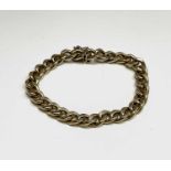 A 9ct curb link 20cm bracelet 13.7gm