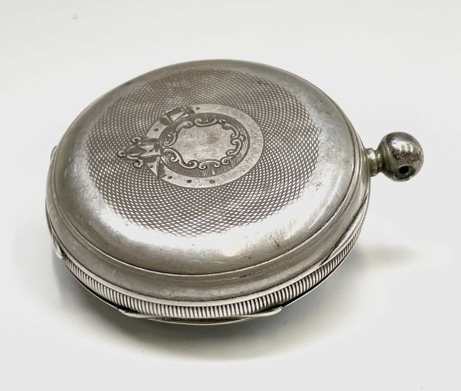 A nickel cased keyless military pocket watch by Leonidas the back marked GSTP 145553 Bravingtons ( - Image 4 of 6