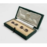 A pair of ladies gem cufflinks by G. CONFALONIERI Boxed