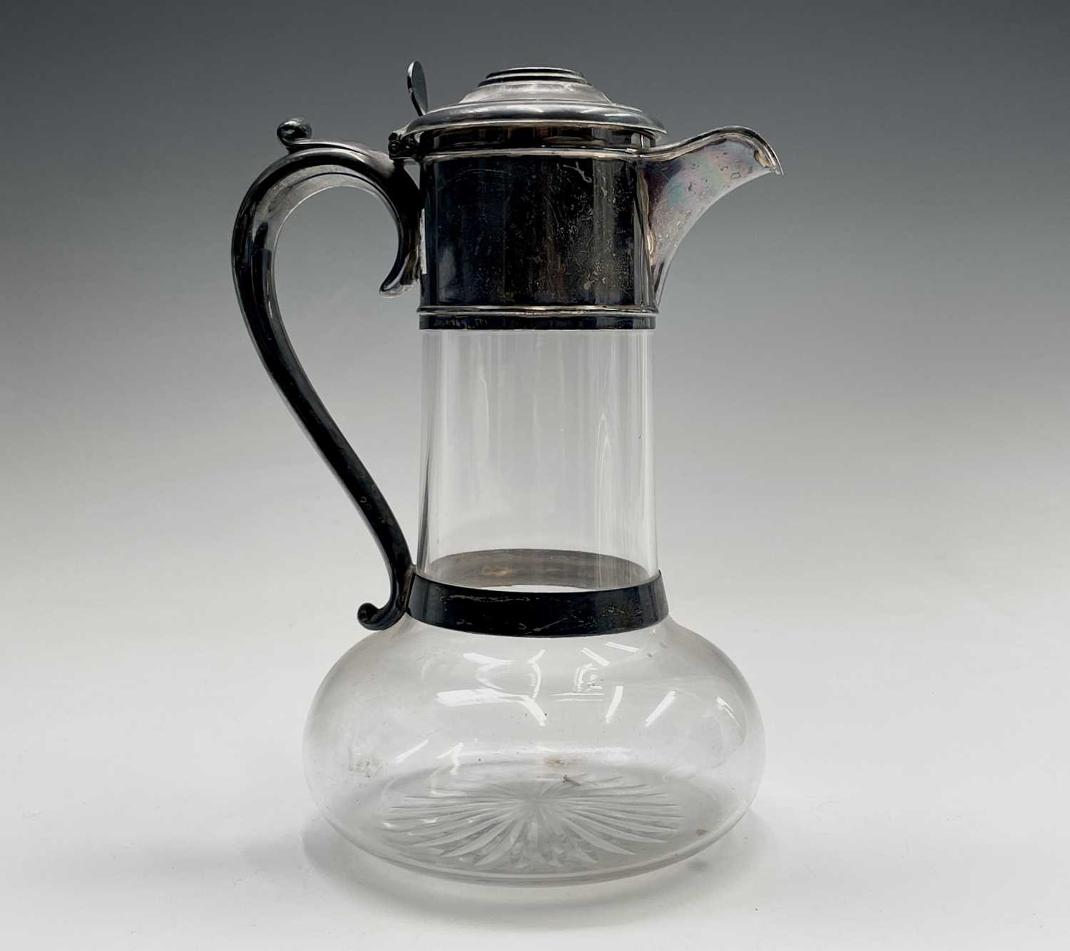 A late Victorian silver mounted claret jug by Horace Woodward & Co Ltd London 1894 20.5cm - Image 2 of 7