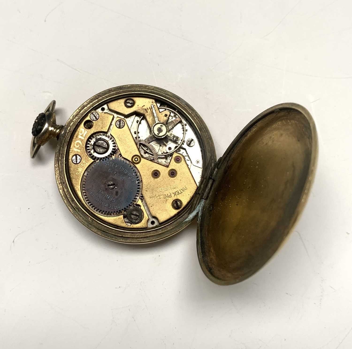 A keyless pocket watch inscribed 'Patek Philippe Geneve'.Condition report: Doesn't work - Image 2 of 2