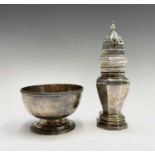 A silver vase form sugar dredger by Edward Barnard & Sons Ltd London 1923 16cm 4.27oz together
