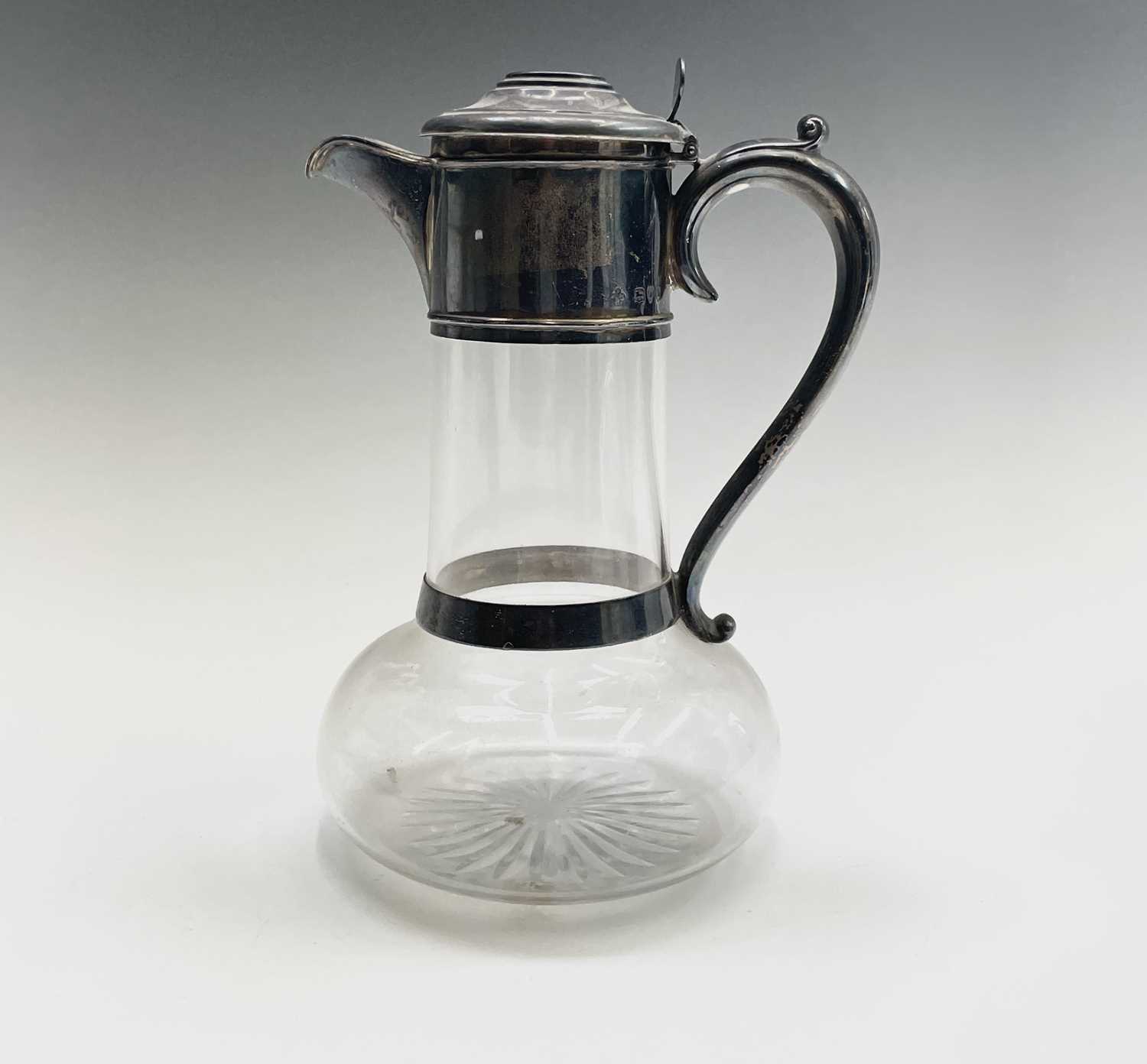 A late Victorian silver mounted claret jug by Horace Woodward & Co Ltd London 1894 20.5cm - Image 5 of 7