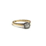 An 18ct gold solitaire diamond ring Size R/S The stone almost 0.33cts 3.1gm