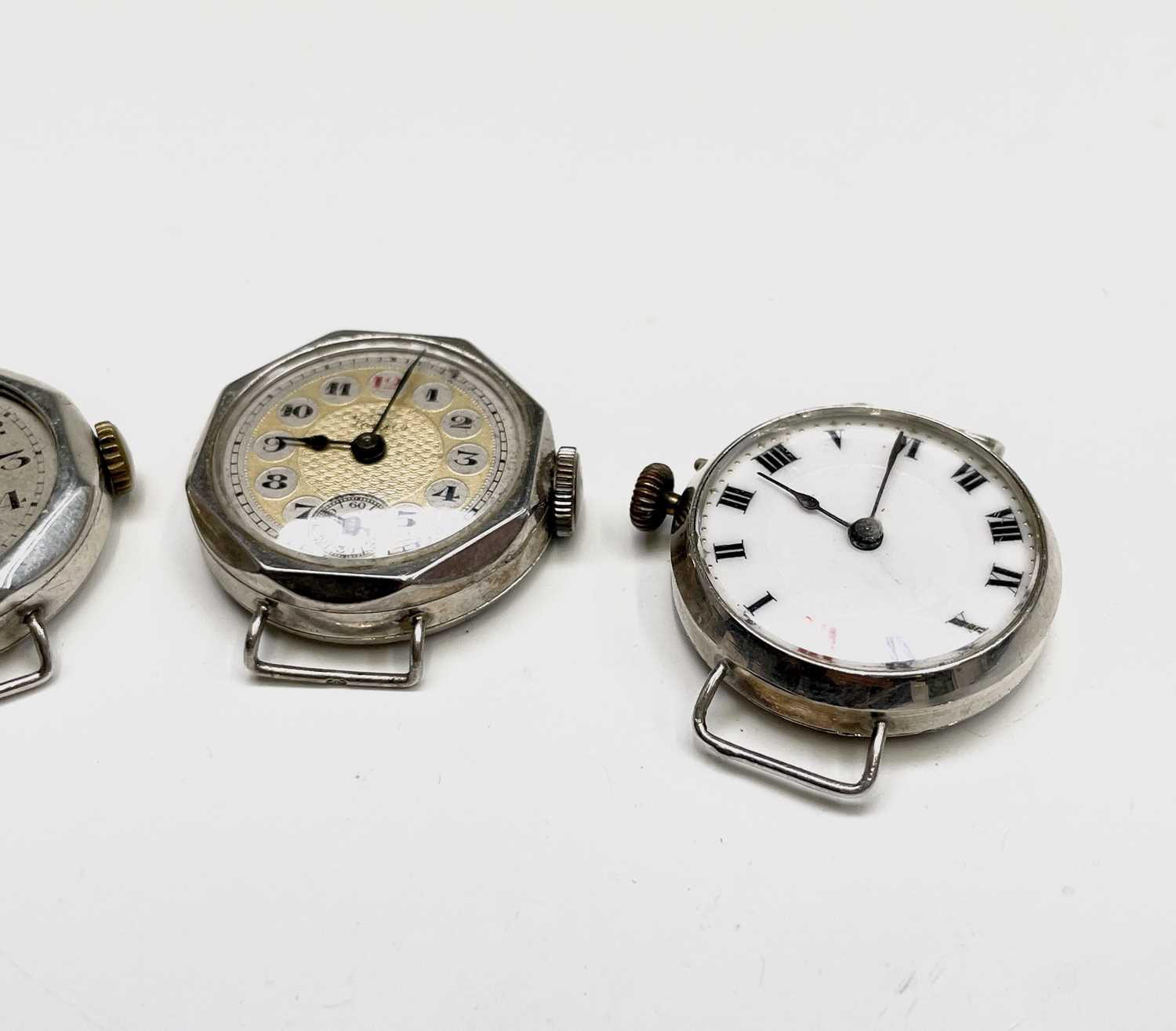 Four ladies silver cased trench style watches.Condition report: All working, used condition - Image 2 of 5