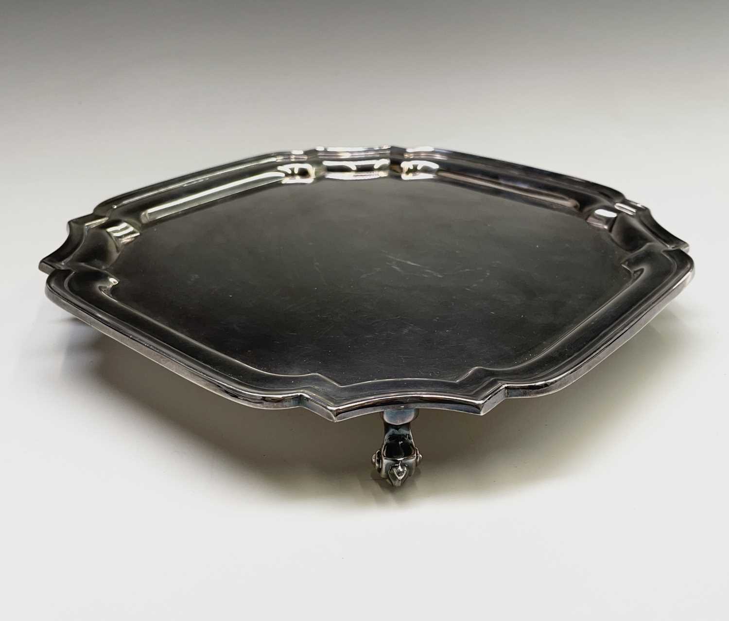 A square silver tray by A Chick & Sons Ltd Sheffield 1960 16.39ozCondition report: Width of tray