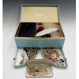 Costume jewellery in a Fortman and Mason box