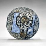 A Troika pottery wheel vase with incised geometric decoration, inscribed and signed with initials '