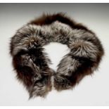 A fine quality silver fox fur collar.