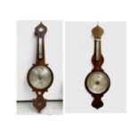 A Victorian rosewood onion top barometer, by Stier & Dilger of Bath, height 109cm, together with a