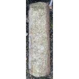 A Cornish granite roller. Width 70cm.