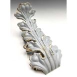 A set of four acanthus leaf cast iron supports. Height 40.5cm.