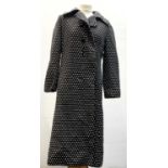 Zelinka Matlick monochrome pattern coat