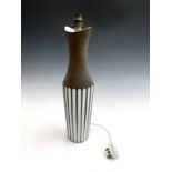 A Scandinavian Larholm of Norway pottery table lamp, signed to the base, height 47cm.