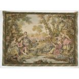A modern machine woven tapestry by Hines of Oxford, depicting 'Chasse Et Peche' after Boucher, 104 x