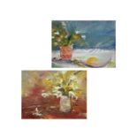 Maggie O'BRIEN 'Lemon Yellow' & 'Flowers for Jayne' Two signed, limited edition prints 33 x 48.