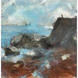 Maggie O'BRIEN 'Lamorna Water'Oil on board SignedFurther signed, inscribed and dated '21 to verso 20