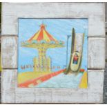Paul WESTAWAY'Unchained and Log Flume'Painting on Box Canvas, Ply, and Hardboard, all frames are