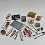 A Benlow Master Lighter with pouch and box, A West-End Needle Case by Millward, a silver needle case