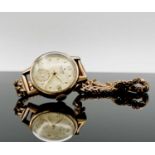 A ladies gold Rolex wristwatch on 9ct gold bracelet Diameter 21.7mm 21.9gmCondition report: It is