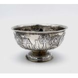 A Dutch repouse silver footed bowl 12.5cm diameter 124gm