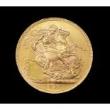 Great Britain Gold Sovereign 1925 EF George V. SA (South Africa-Pretoria mint mark)