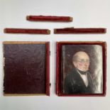 An enamelled ceramic portrait miniature 8x7cm Signed W Coorder to verso and with indistinct date