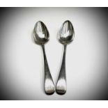 A pair of George III Old English pattern tablespoons by Peter & William Bateman London 1809 4.1oz
