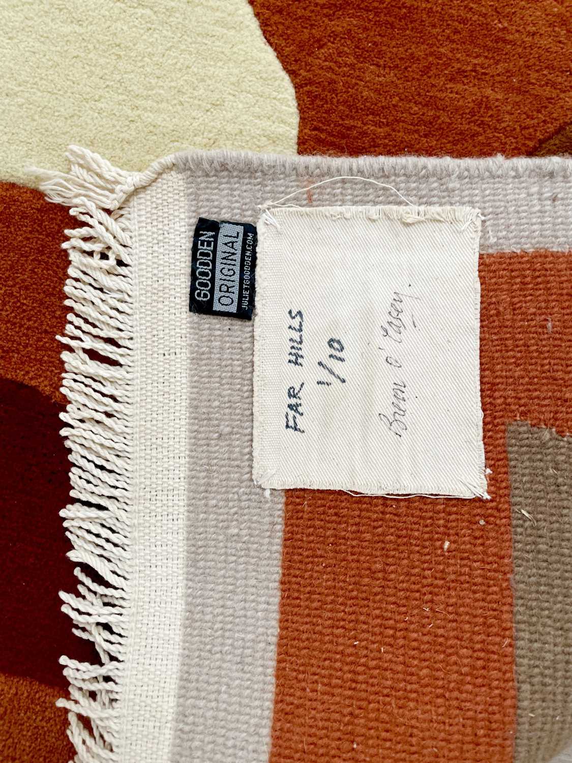 Breon O'CASEY (1928-2011) Far Hills A Juliet Gooden ORIGINAL wool rug Edition 1/10 Signed by the - Image 5 of 8