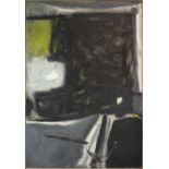 Trevor BELL (1930-2017) Silver Black with Green Oil on canvas Signed and dated '59 Inscribed to