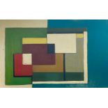 Edward H. ROGERS (1911-1994) Abstract relief, circa 1960 Oil/collage on board 16.5 x 24cmCondition