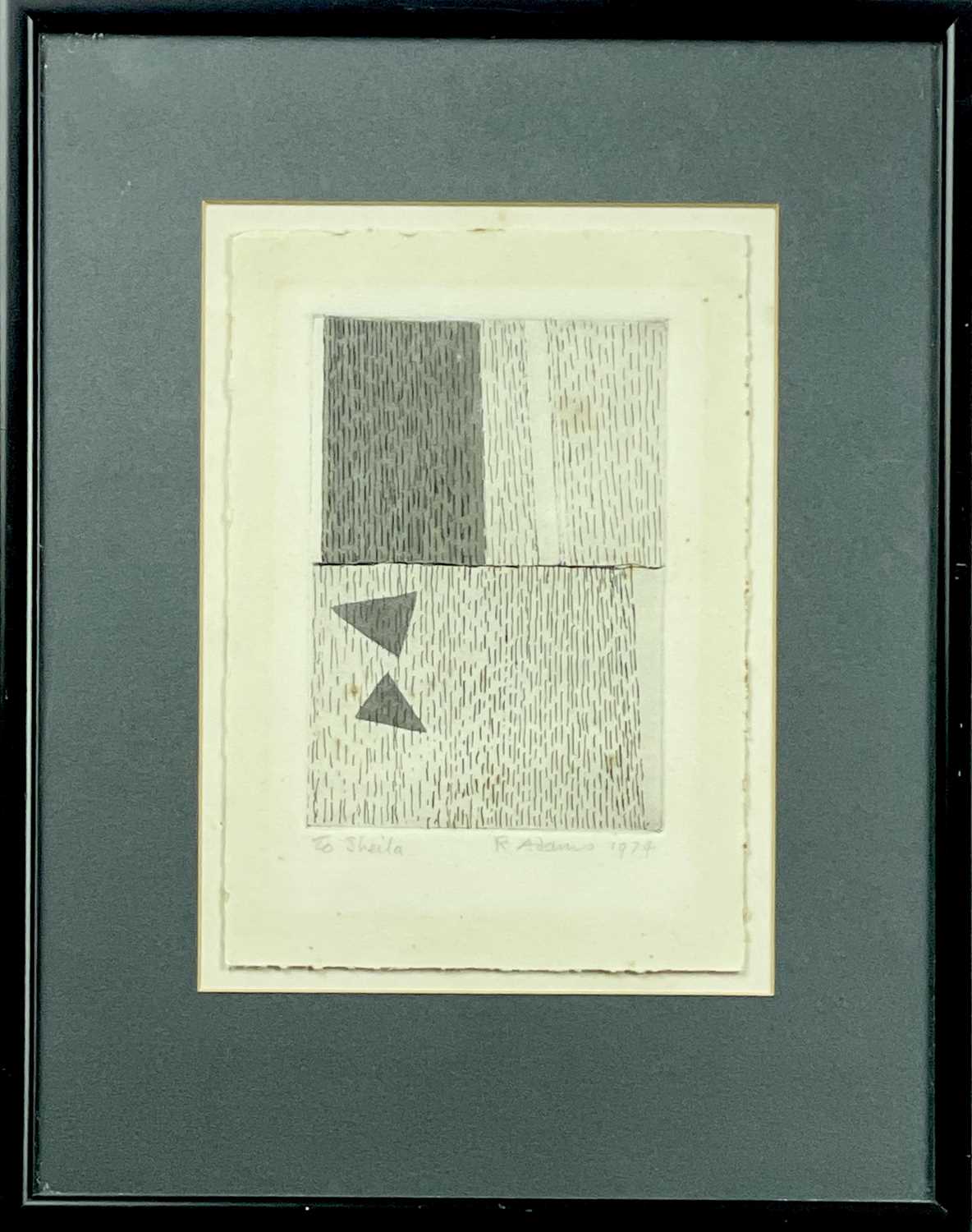 Robert ADAMS (1917-1984) Untitled Etching Signed, inscribed 'To Sheila' and dated 1974 Paper size 19 - Image 2 of 3