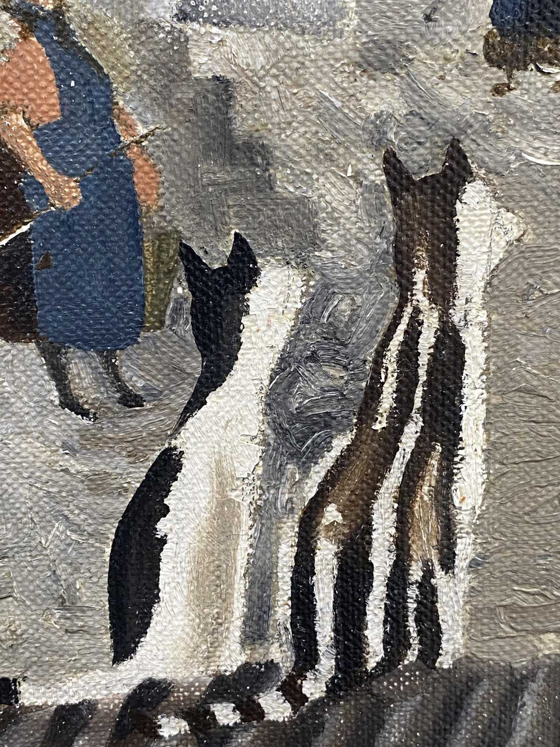 Anne Harriet SEFTON FISH (1890-1965) St Ives Moggies and Nets Oil on canvas laid onto board 42 x - Image 6 of 6