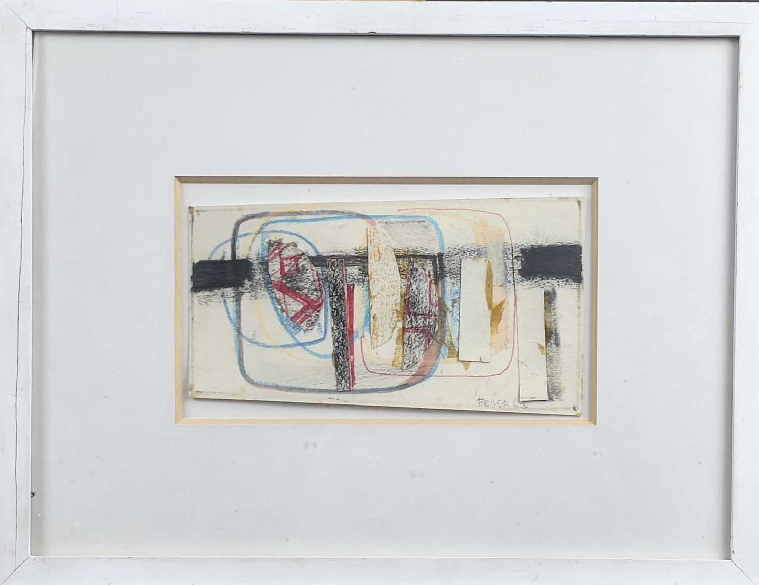 Paul FEILER (1918-2013) Untitled 2 Mixed media Signed and dated '63 Inscribed to verso 9 x