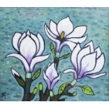Joan GILLCHREST (1918-2008) Magnolia Oil on board Monogrammed 20.5 x 23.5cm
