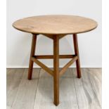 A Robin Nance St Ives oak cricket table, diameter 76cm, height 65cm.Condition report: There is