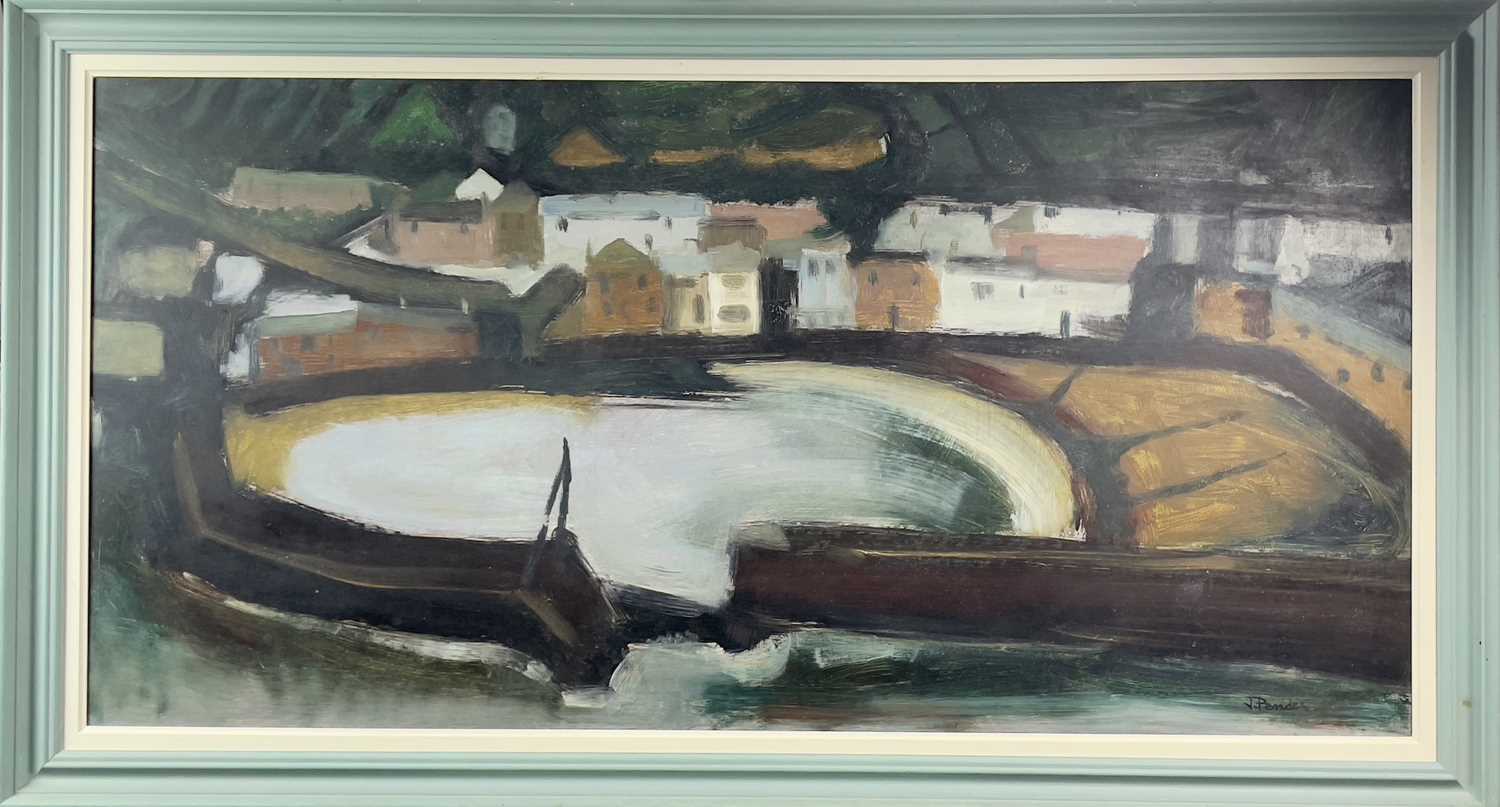 Jack PENDER (1918-1998) Empty Harbour Oil on board Signed 60 x 120cm Sold at Christie's, September - Image 2 of 3