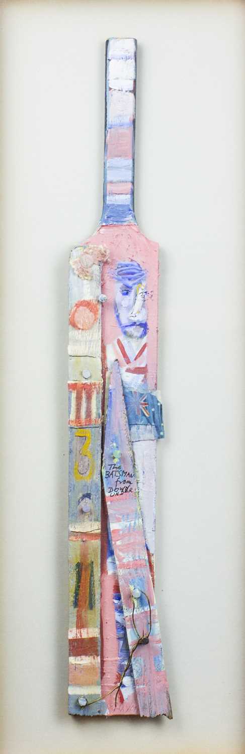 Patrick HAYMAN (1915-1988) The Batsman from Down Under Mixed media construction Signed and inscribed - Image 7 of 7