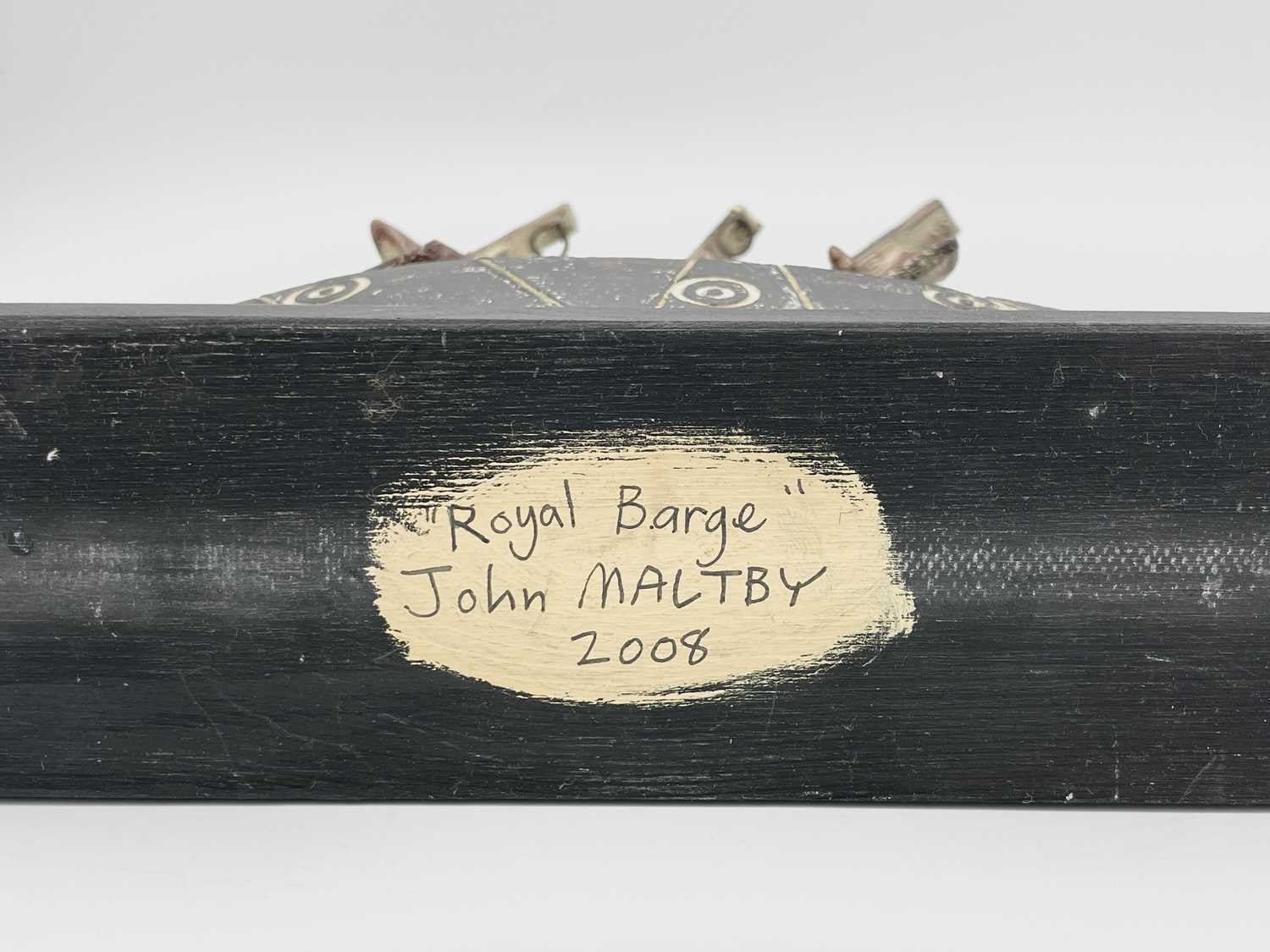 John MALTBY (1936-2020) Royal Barge Stoneware Impressed potters seal Signed, inscribed and dated - Image 5 of 7