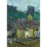 Adrian RYAN (1920-1998) Mousehole Oil on canvas Signed and dated '61 to verso 35 x 25cm