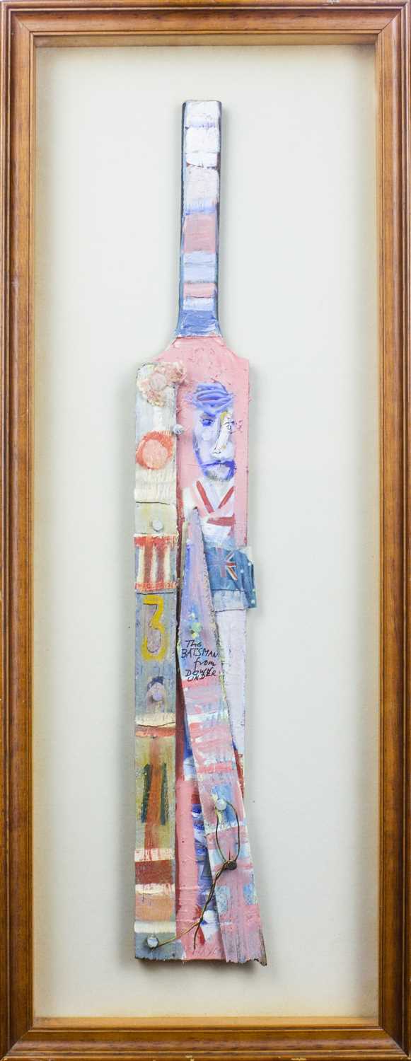 Patrick HAYMAN (1915-1988) The Batsman from Down Under Mixed media construction Signed and inscribed