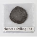 A Charles I shilling 1641