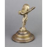 A Rolls Royce Spirit of Ecstasy nickel? car mascot for the 20HP model, the base marked 'Rolls