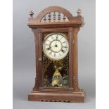 Jerome & Co, an American striking shelf clock with painted dial and Roman numerals, contained in a