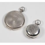 A Victorian silver sovereign case Birmingham 1876 together with a silver locket