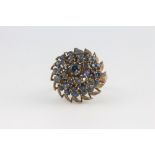 A 14ct yellow gold sapphire ring 4.7 grams, size M