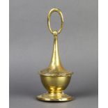 William Tonks, a Victorian brass door stop in the form of a lidded urn, reverse marked WT&S and with