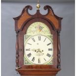 G Graham of Cockermouth, an 18th Century 8 day striking longcase clock, the 35cm painted arched dial