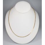 An 18ct yellow gold flat link necklace, 50cm, 12.9 grams