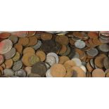 A quantity of world coins